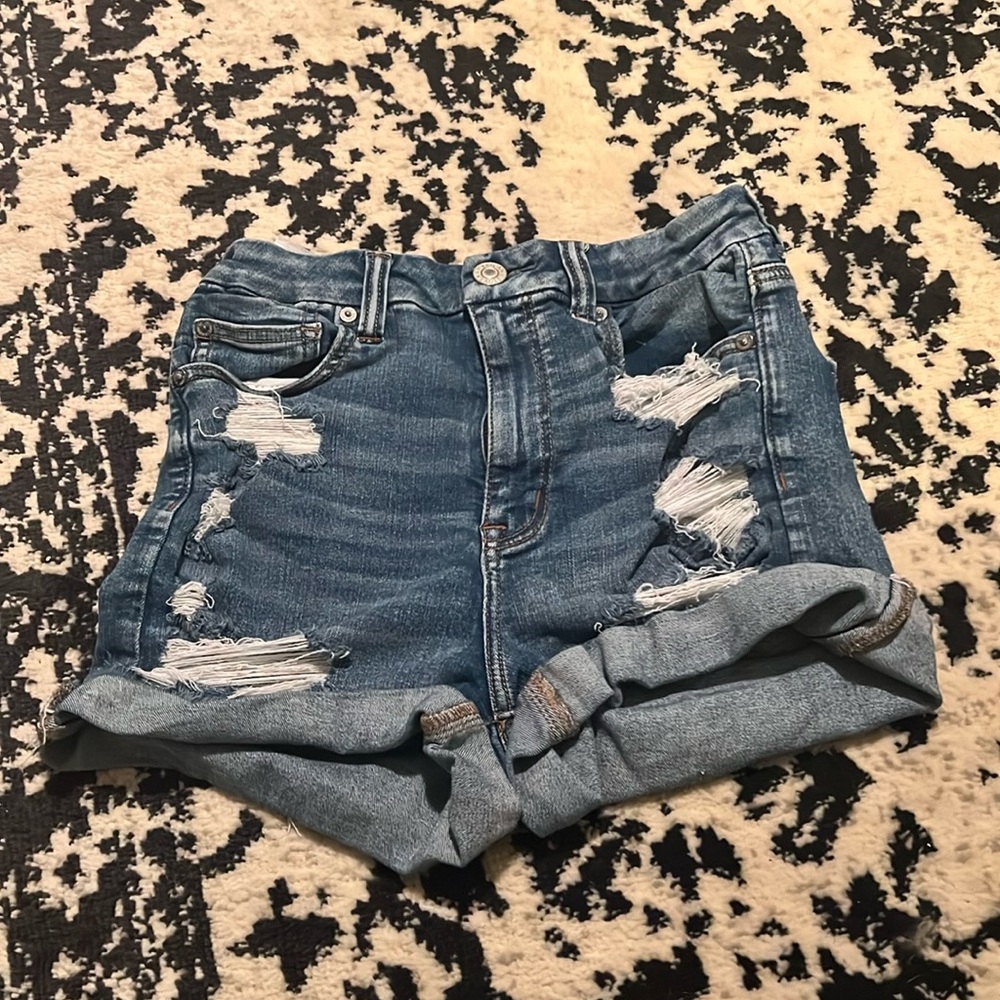 American Eagle Size 8 Curvy High Rise Short Shorts